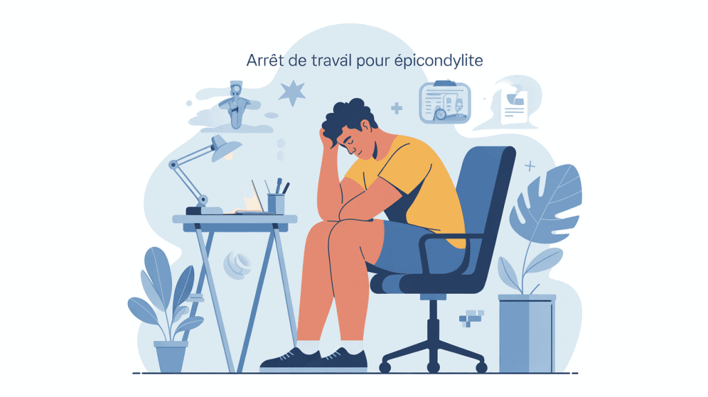 combien d'arrêt de travail pour une épicondylite personnage tenant son coude