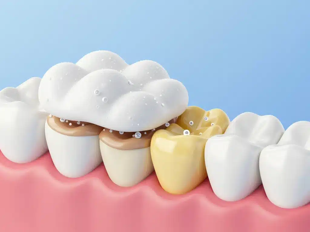 schéma comment enlever le tartre des dents formation tartre