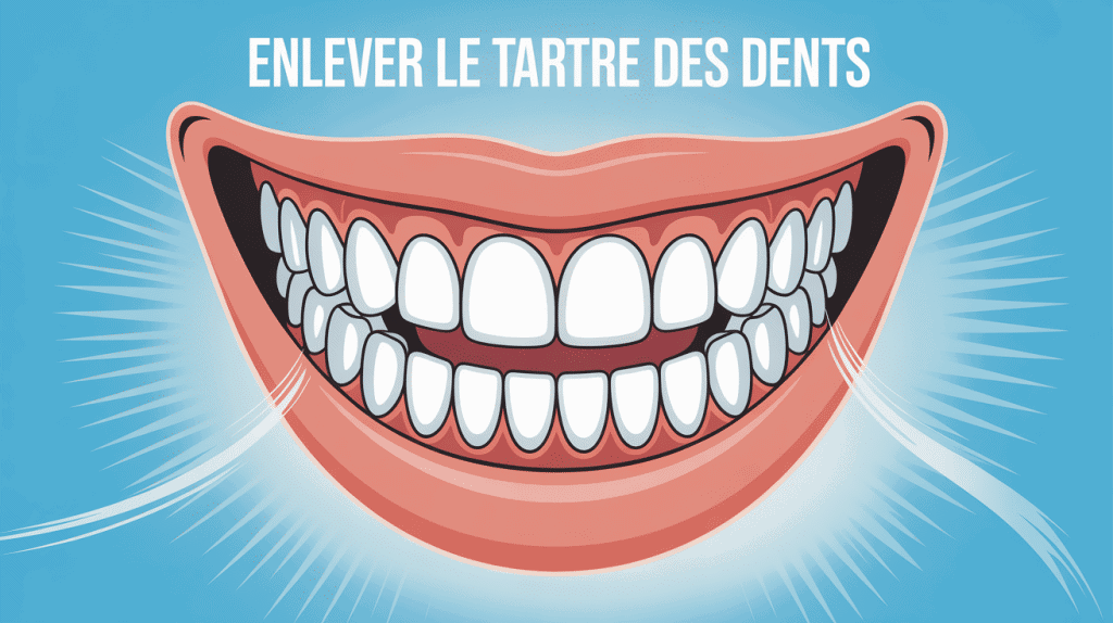 illustration comment enlever le tartre des dents bouche souriante