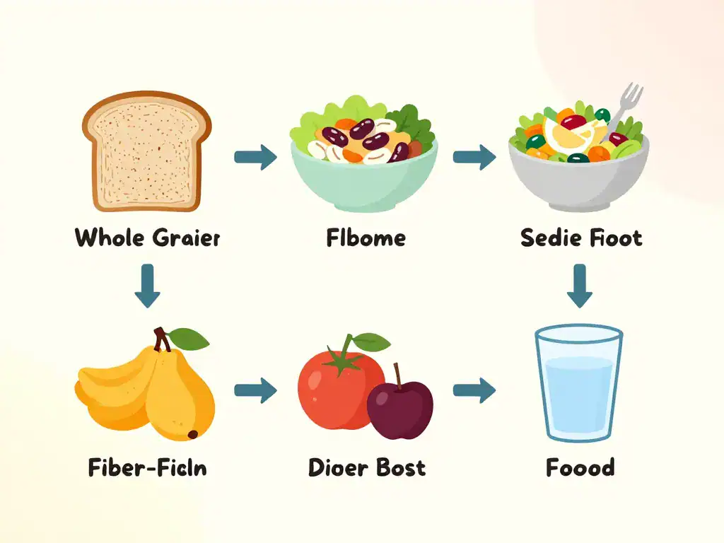 intégrer aliment avec des fibres dans vos repas schéma
