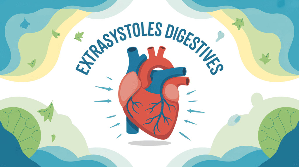 illustration extrasystoles dues a l'estomac cœur et digestion