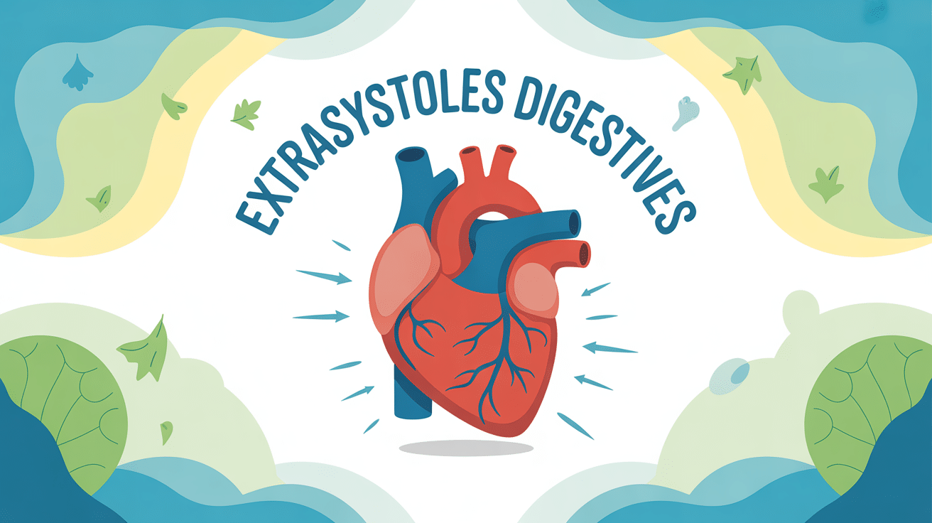 illustration extrasystoles dues a l'estomac cœur et digestion