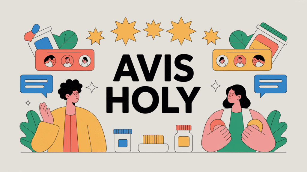 illustration vectorielle holy avis étoiles dialogue et compléments alimentaires
