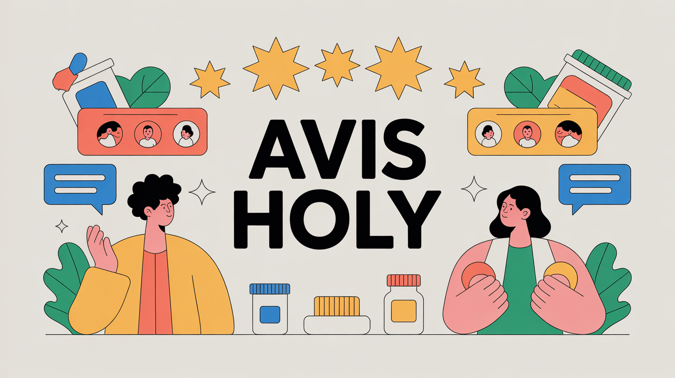 illustration vectorielle holy avis étoiles dialogue et compléments alimentaires