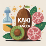 Image kaki et cancer, symbole protection cellulaire