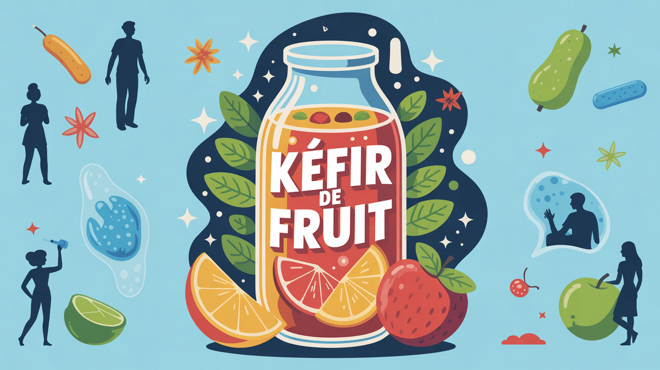 Illustration kéfir de fruit danger boisson fermentée en sécurité
