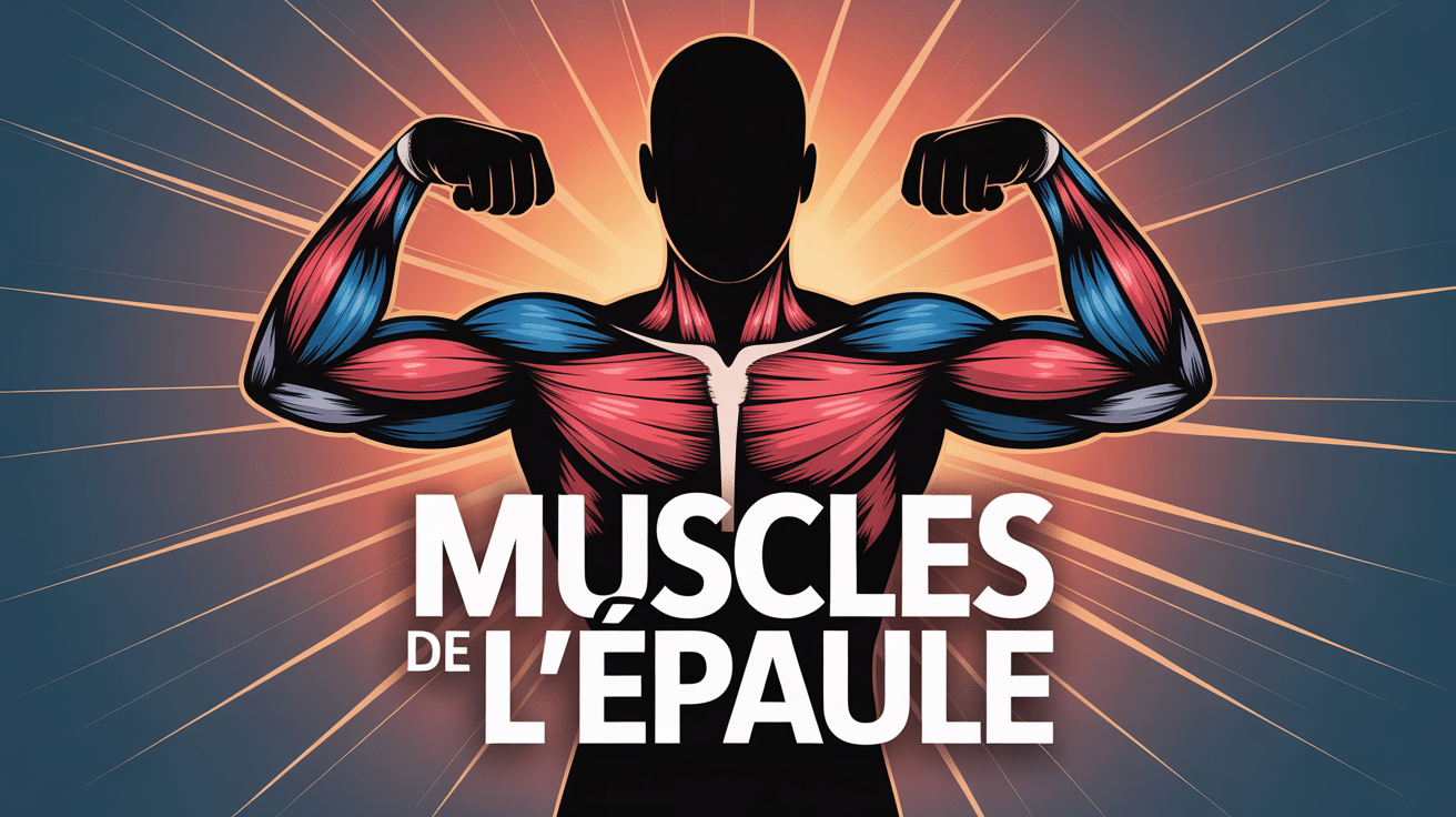 illustration stylisée muscles de l epaule format vectoriel