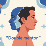 Illustration vectorielle perdre son double menton en 10 jours