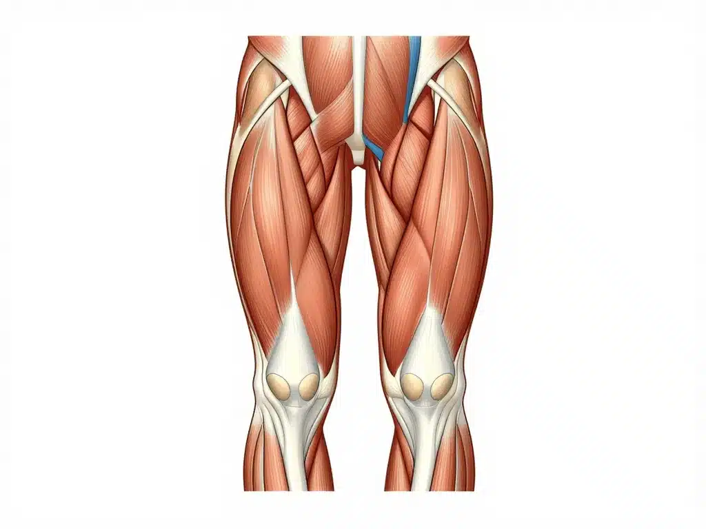 Diagramme muscles de la cuisse groupe antérieur postérieur adducteurs