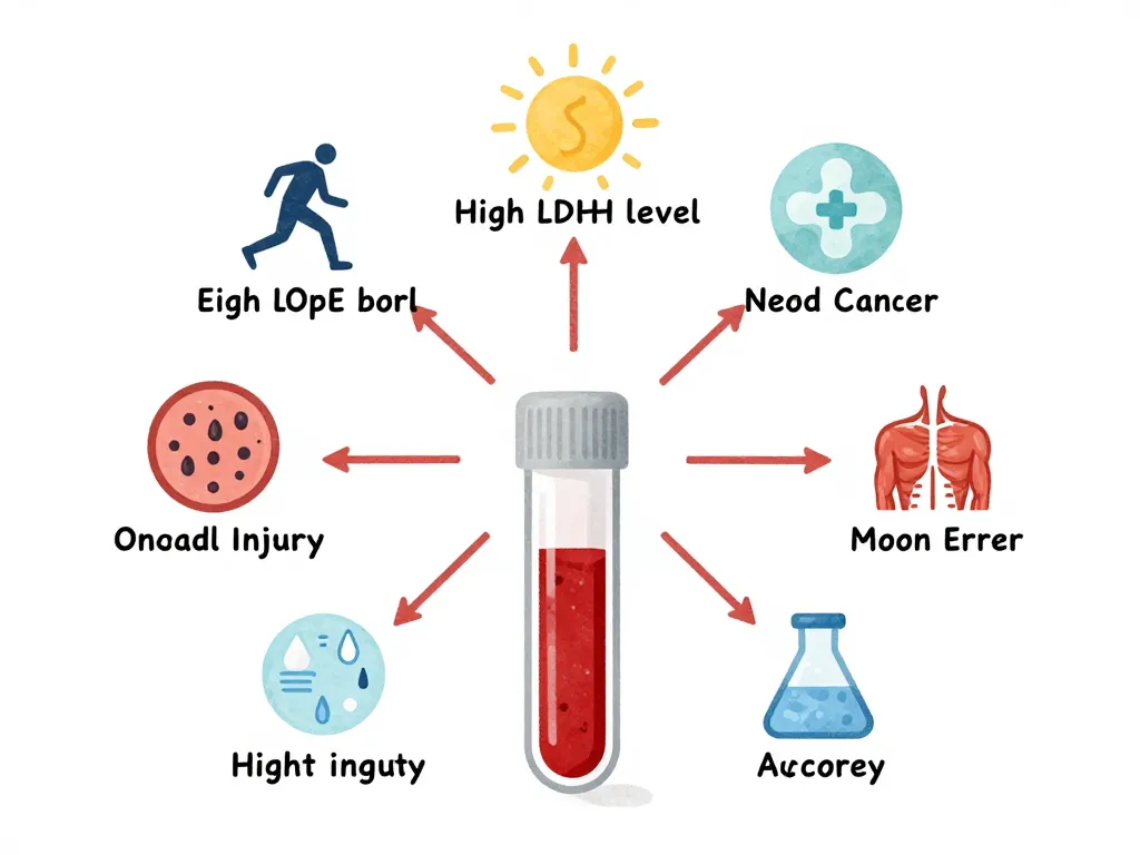 Causes LDH élevée hors cancer, illustration symbolique