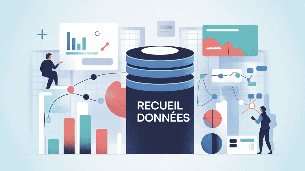 Illustration recueille de données organisation