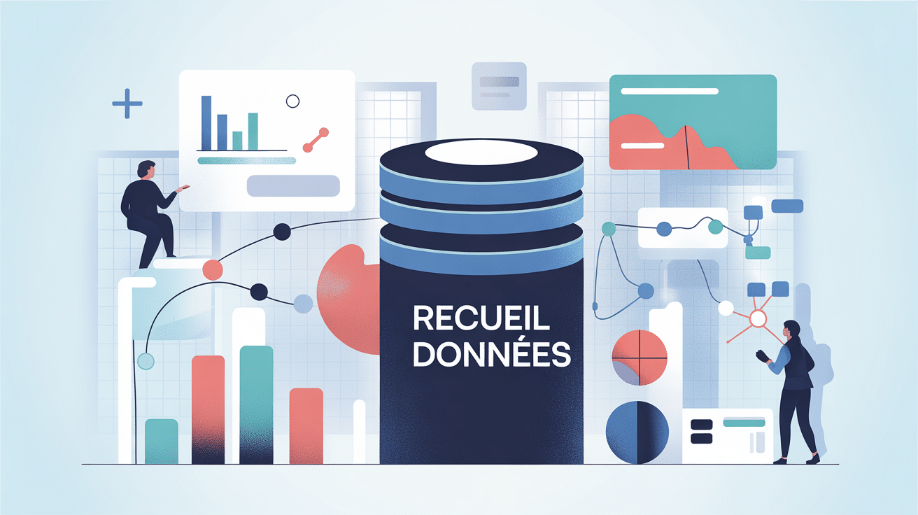 Illustration recueille de données organisation