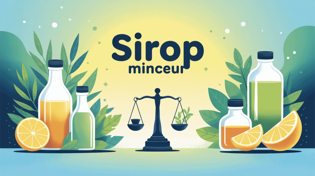 Image sirop minceur, perte de poids, vecteur moderne