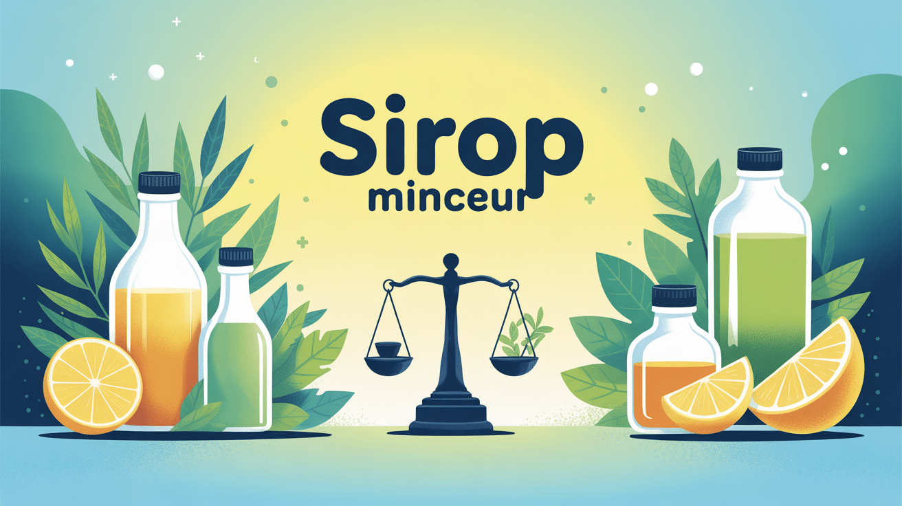 Image sirop minceur, perte de poids, vecteur moderne