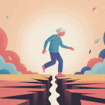 Syndrome de glissement illustration symbolique personne âgée