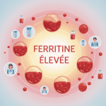 Trop de ferritine symptôme, visuel professionnel avec prise de sang et réserves de fer