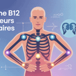 illustration vitamine b12 et douleurs articulaires, connexion nerfs et articulation