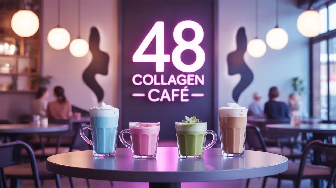 Illustration 48 Collagen Café avec café coloré et peau régénérée