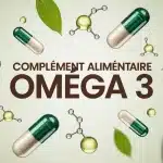 Capsules de complément alimentaire oméga 3 avec éléments santé