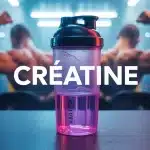 Illustration créatine shaker muscles récupération