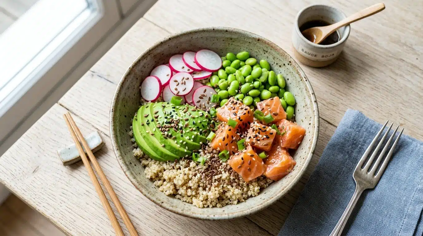 Poke bowl sain et riche en oméga 3