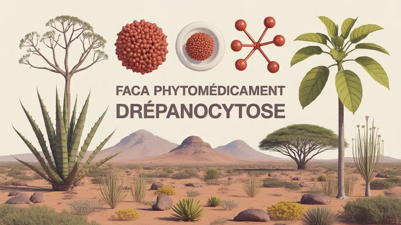 Illustration FACA phytomédicament drépanocytose Burkina Faso plantes médicinales et globules rouges