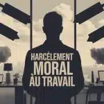 illustration harcèlement moral au travail silhouette oppressée