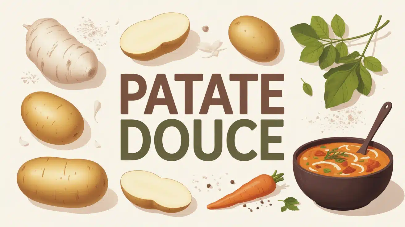 Composition colorée de patate douce avec curry et épinards