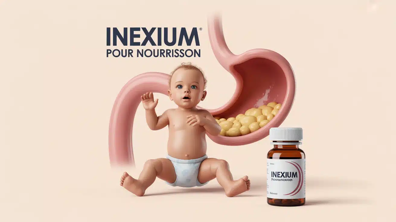 Illustration Inexium pour nourrisson reflux gastro œsophagien