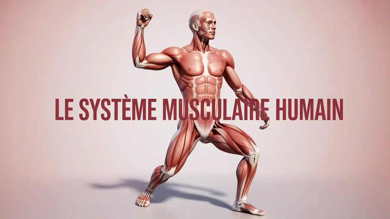 illustration vectorielle du système musculaire humain en posture dynamique