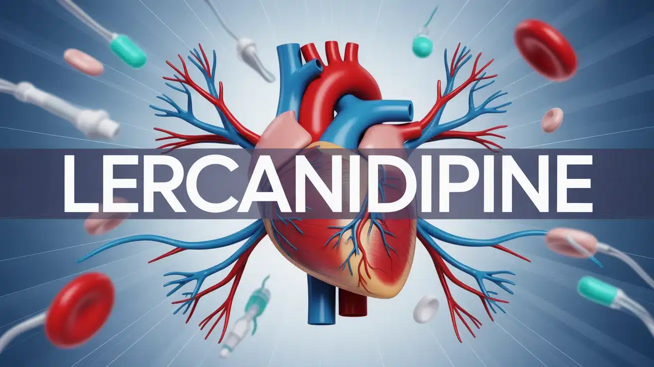 Illustration cœur et vaisseaux pour lercanidipine hypertension