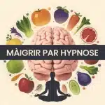 Illustration cerveau et aliments maigrir par hypnose