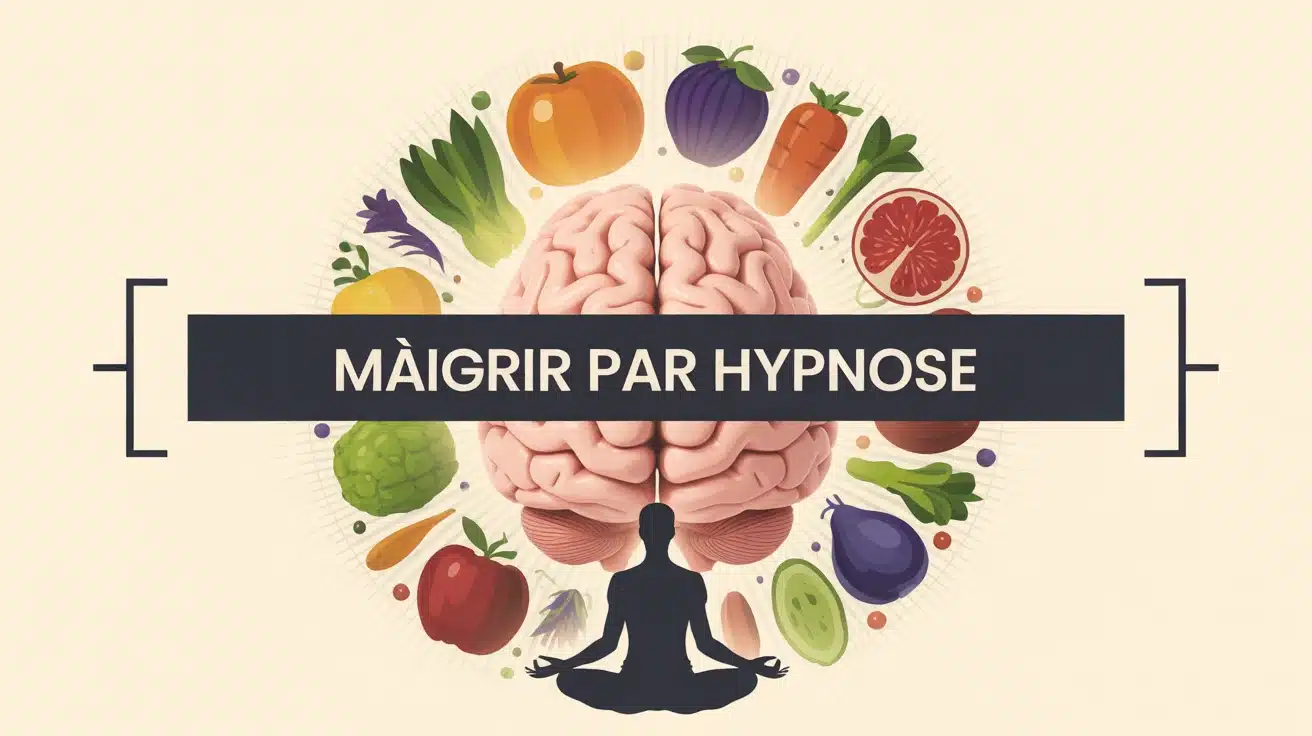 Illustration cerveau et aliments maigrir par hypnose
