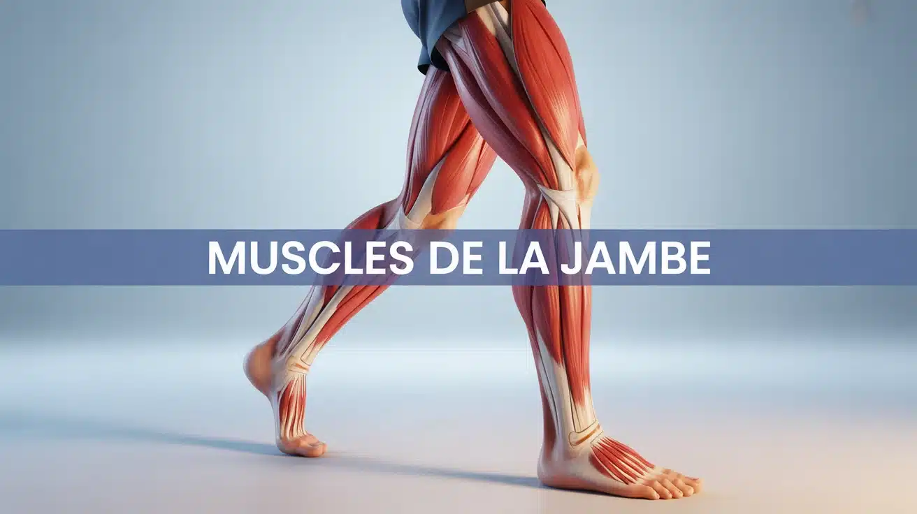Illustration des muscles de la jambe avec les trois loges anatomiques