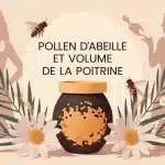 illustration pollen d abeille et volume de la poitrine pot et silhouette féminine