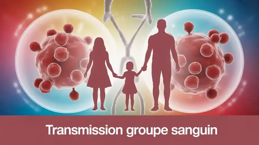 Illustration transmission groupe sanguin entre parents et enfant