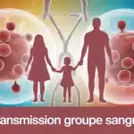 Illustration transmission groupe sanguin entre parents et enfant