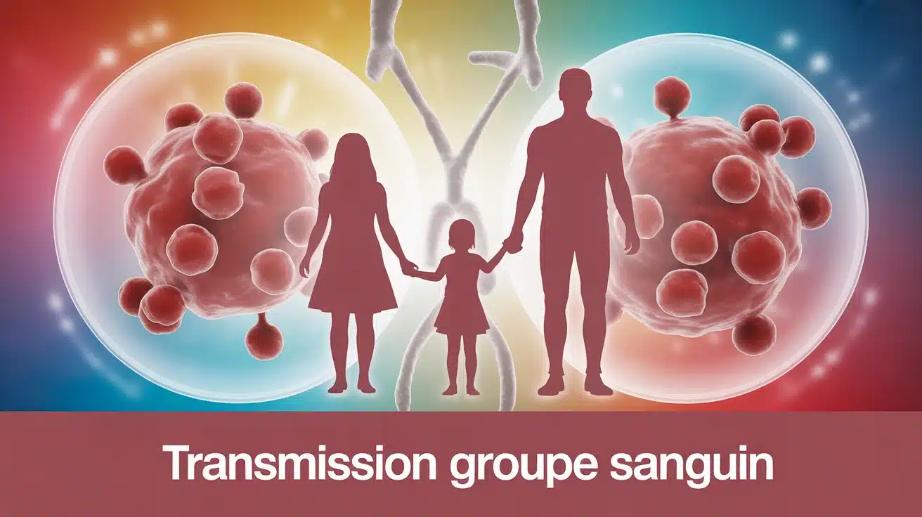 Illustration transmission groupe sanguin entre parents et enfant