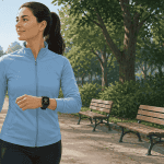 6000 pas par jour femme marche parc
