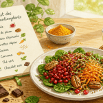 aliments riches en antioxydants sur une assiette