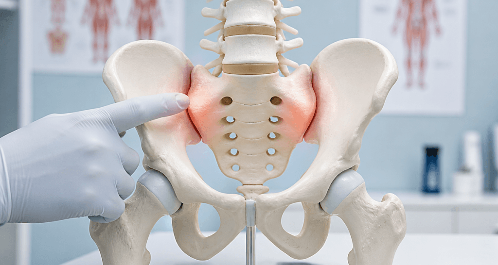Modèle anatomique douleur sacrum