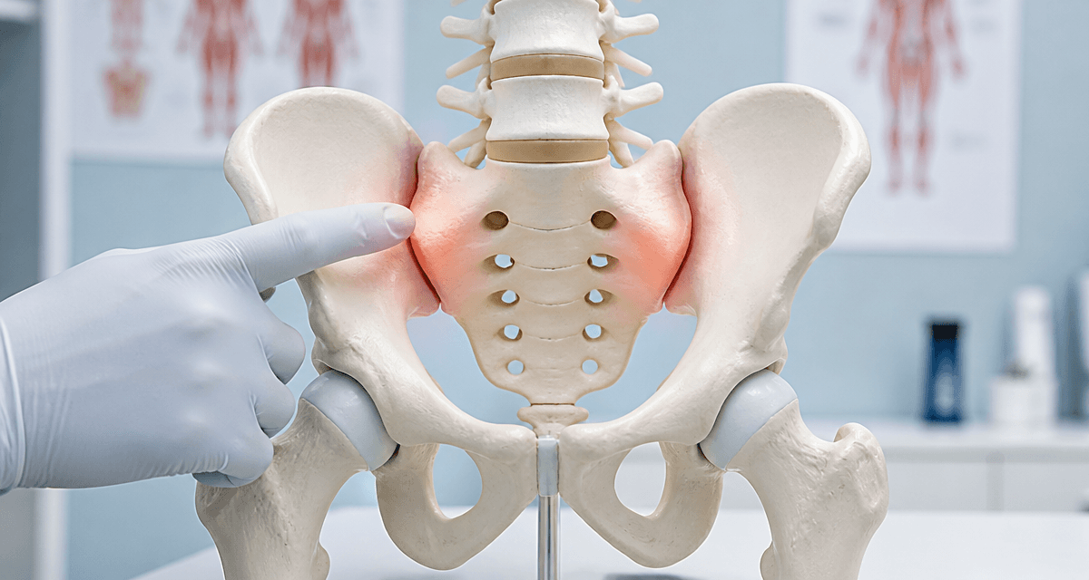 Modèle anatomique douleur sacrum