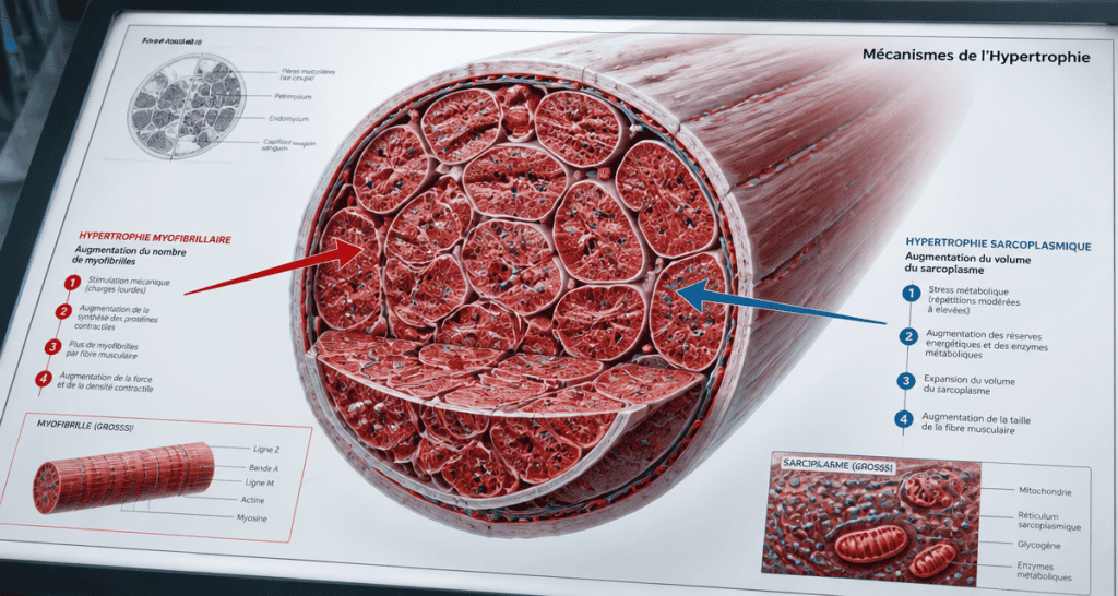 hypertrophie musculaire coupe fibres mécanismes