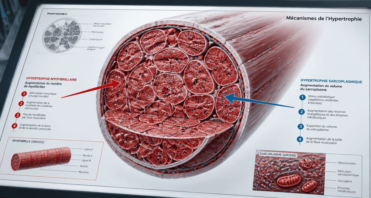 hypertrophie musculaire coupe fibres mécanismes