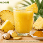 Jus d'ananas bienfaits avec ananas frais et épices