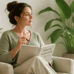 Femme carnet maturité émotionnelle bien-être