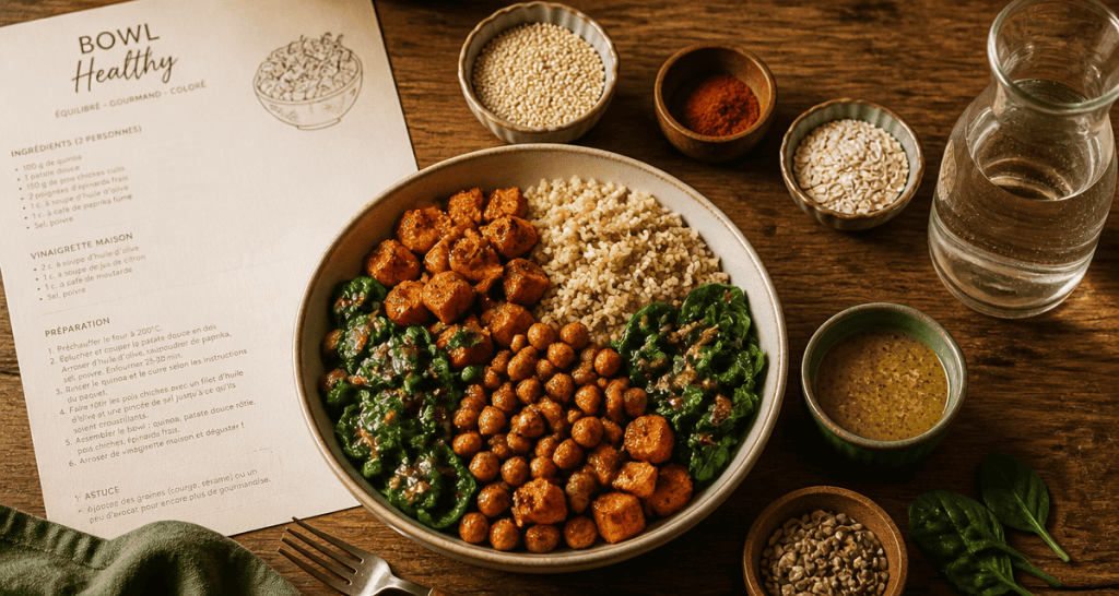 nourriture healthy bowl légumes rôtis