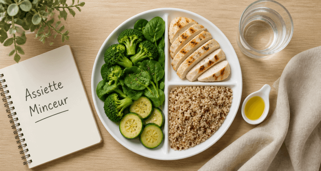 quoi manger pour maigrir assiette minceur légumes poulet quinoa