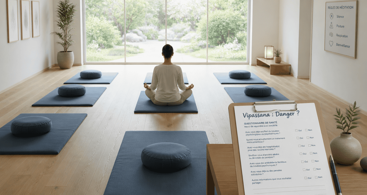 vipassana danger méditation salle questionnaire