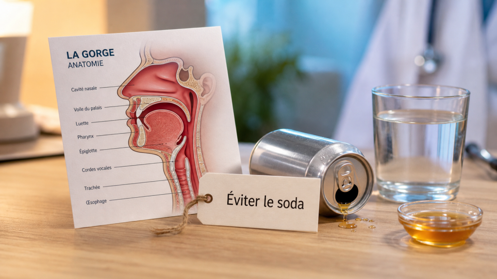 Angine coca cola : le soda irrite la gorge